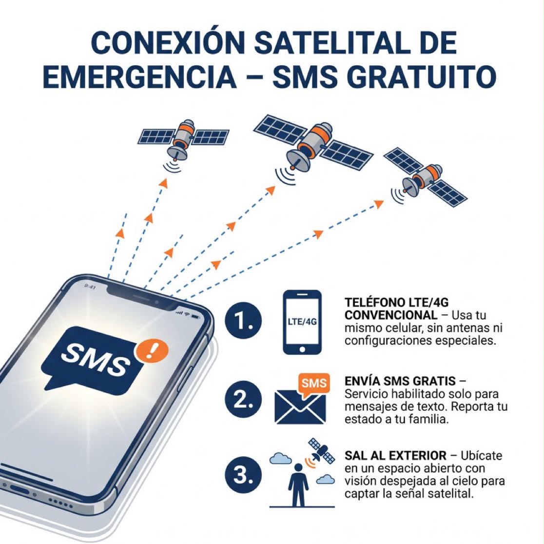 Starlink SMS Emergencia — Instrucciones Generales